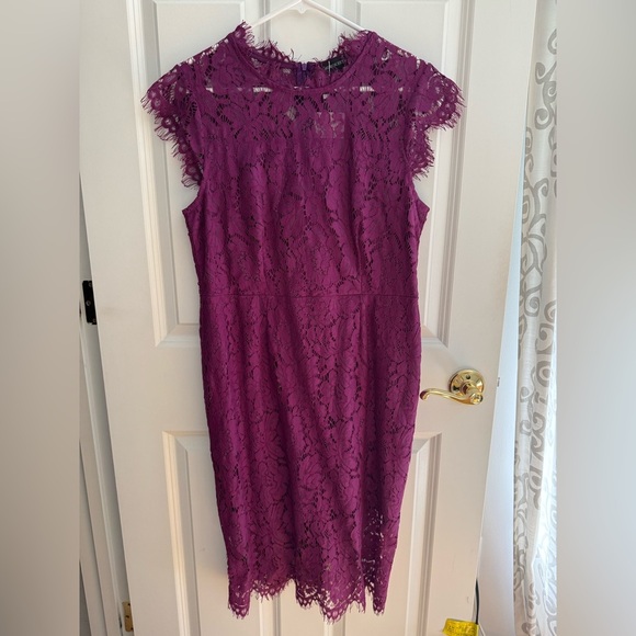 MEROKEETY Magenta Lace Midi Dress – Size M New With Tags - Picture 2 of 4